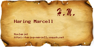 Haring Marcell névjegykártya